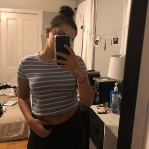 Striped crop top